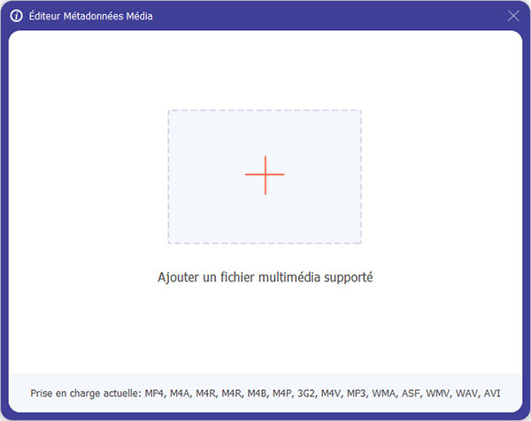 Interface de l'Éditeur Métadonnées Média