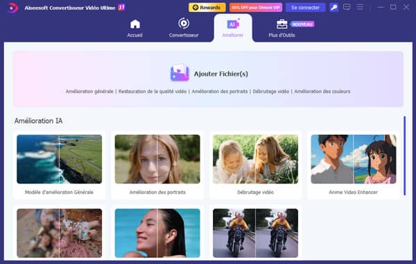 Fonctions IA pour améliorer la qualité vidéo