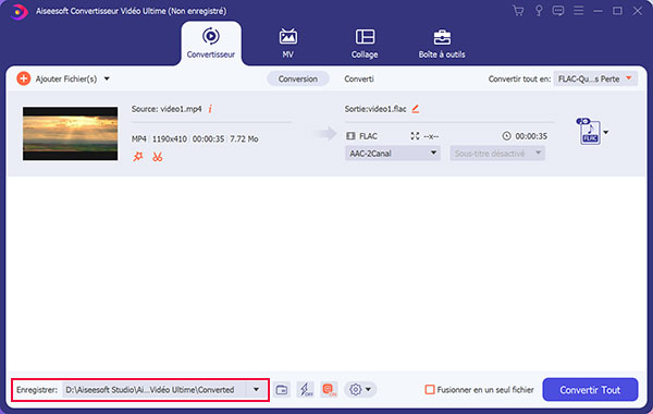 Convertir MP4 en FLAC