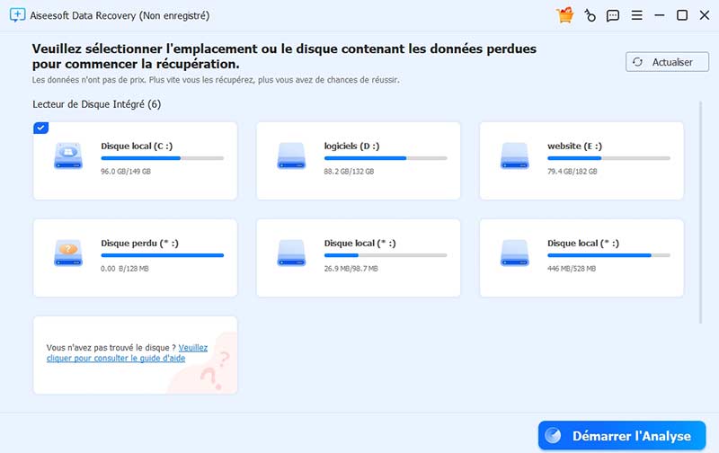 Choisir les données à analyser