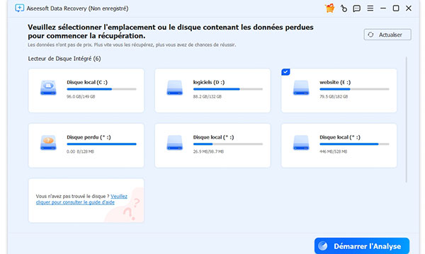 Sélectionner les documents et le lecteur