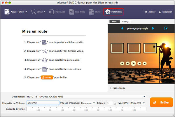 Lancer Aiseesoft DVD Créateur pour Mac