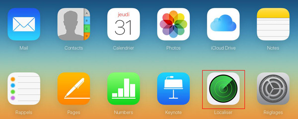 Localiser iPhone sur iCloud