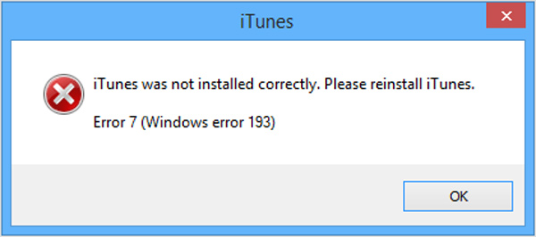 iTunes erreur 7