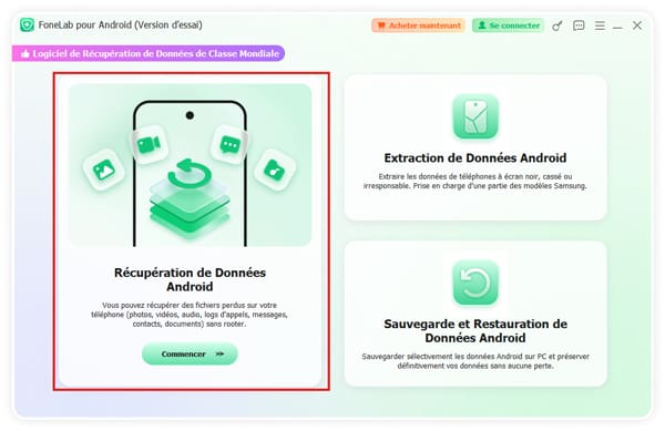 Récupération de données Android