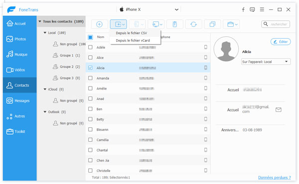 Synchroniser les contacts iPhone avec PC