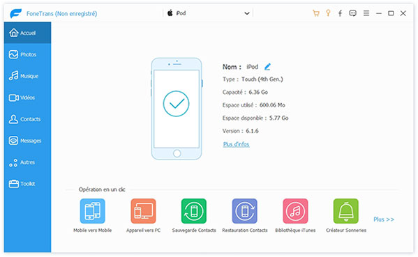 L'interface de FoneTrans