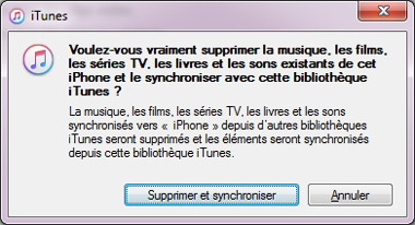 Supprimer et synchroniser