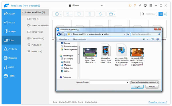 Charger les vidéo sur FoneTrans