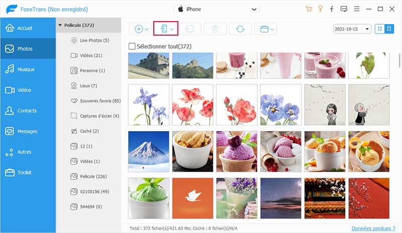 Transférer depuis iOS vers iOS