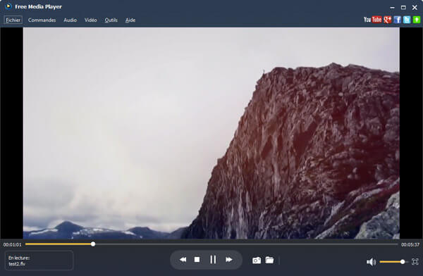 Lire le fichier FLV avec Free Media Player