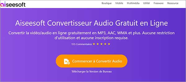 Aiseesoft Convertisseur Audio Gratuit en Ligne