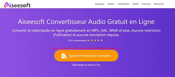 Aiseesoft Convertisseur Audio Gratuit en Ligne