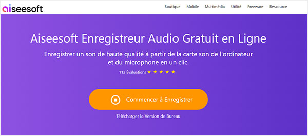 Aiseesoft Enregistreur Audio Gratuit