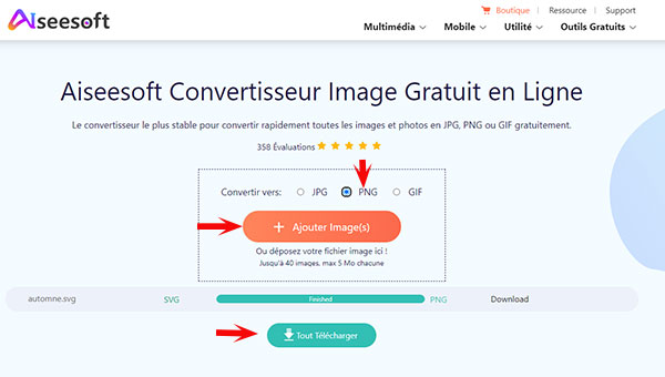 Convertir SVG en PNG