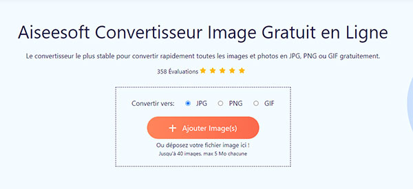 Aiseesoft Convertisseur Image Gratuit en Ligne