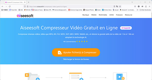 Aiseesoft Compresseur Vidéo Gratuit en Ligne