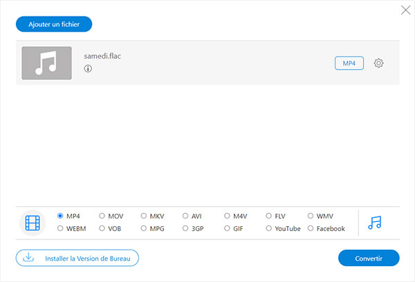 Convertir FLAC en MP4