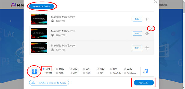 Convertir un fichier MOV en MP4 sur Mac