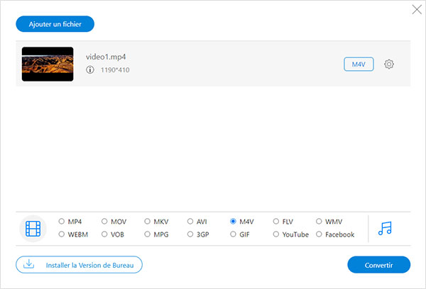 Convertir MP4 en M4V