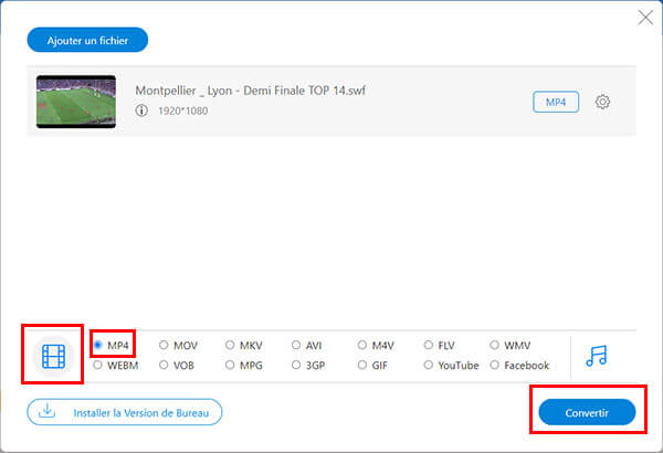 Convertir SWF en MP4