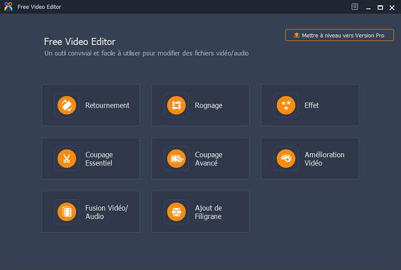 Interface de Free Video Editor