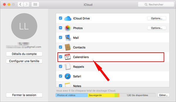 Activer la synchronisation du calendrier sur Mac