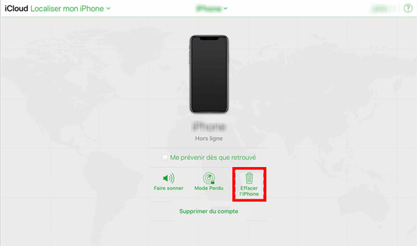 Effacer l'iPhone pour déverrouiller iPhone débloqué