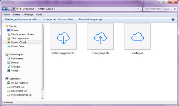 Gérer les photos iCloud sur PC