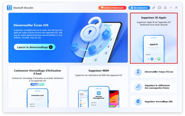 Sélectionner Supprimer l’Apple ID