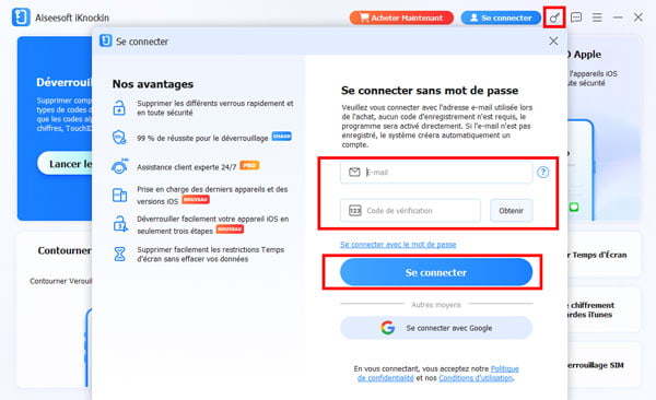 Enregistrez et activez Aiseesoft iKnockin