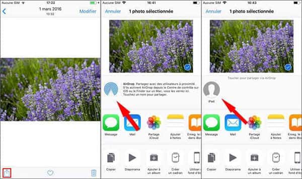 Transférer les photos iPhone vers iPad