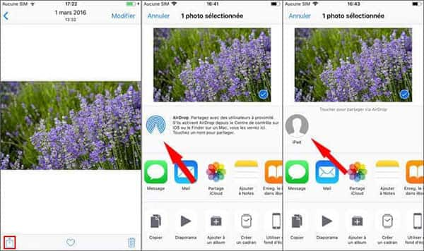Partager les photos iPad