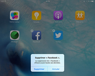 Supprimer des applications iPhone/iPad