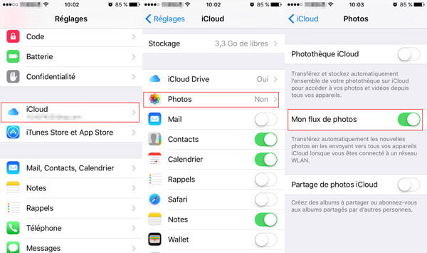 Transférer les photos iPhone vers iPhone avec iCloud
