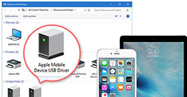 Solutions en utilisant Apple Mobile Device USB Driver