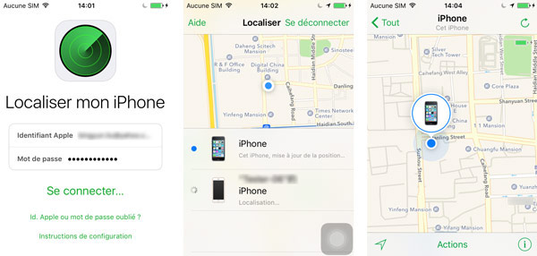 Application Localiser mon iPhone