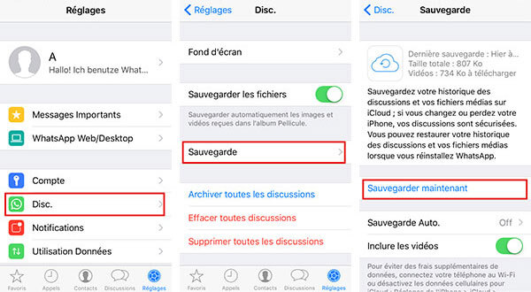 Sauvegarder les messages WhatsApp