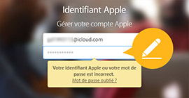 Changer un mot de passe Apple