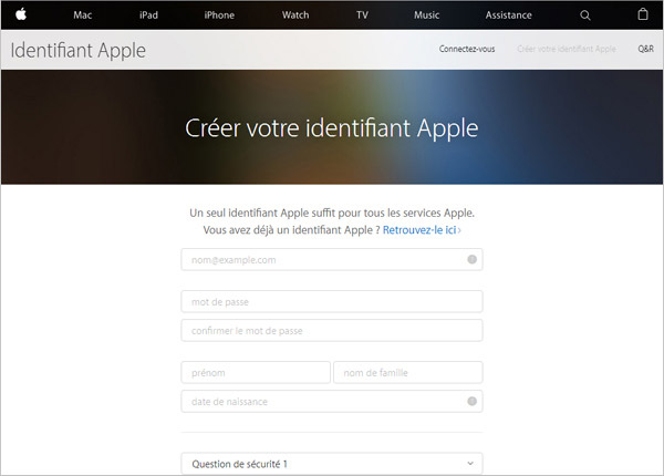 Site officiel d'Apple