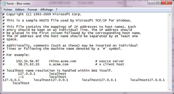 Fichier hosts