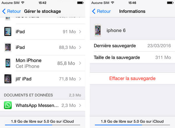 Gérer iCloud sur iPhone