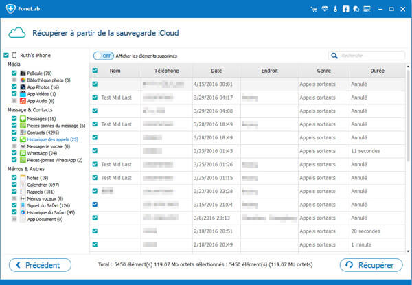 Récupérer le mémo vocal iPhone depuis iCloud