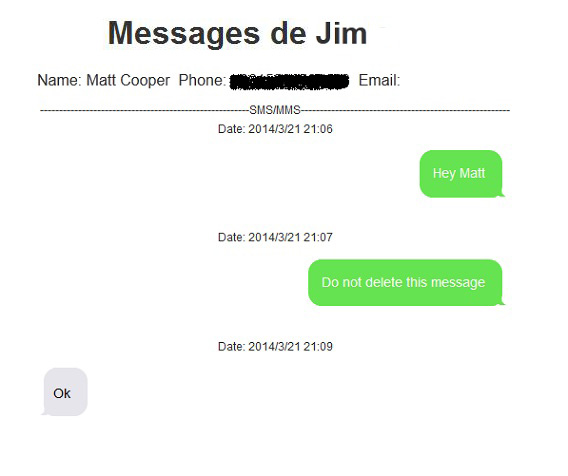 Prévoir les SMS à imprimer