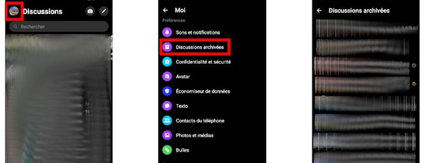 Cocher les messages Messenger