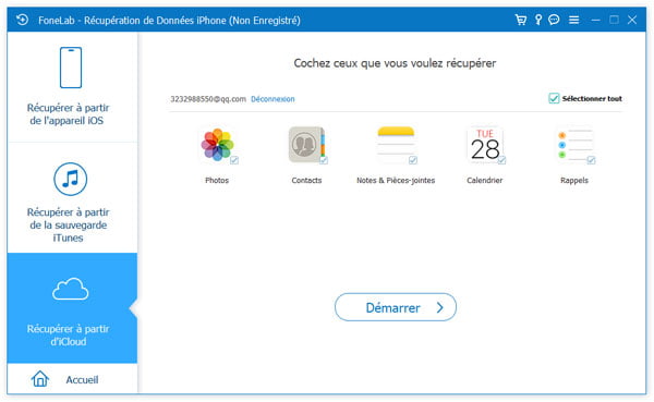 Récupérer directement depuis iCloud
