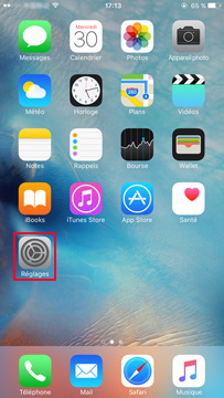 Réglages de l'iPhone