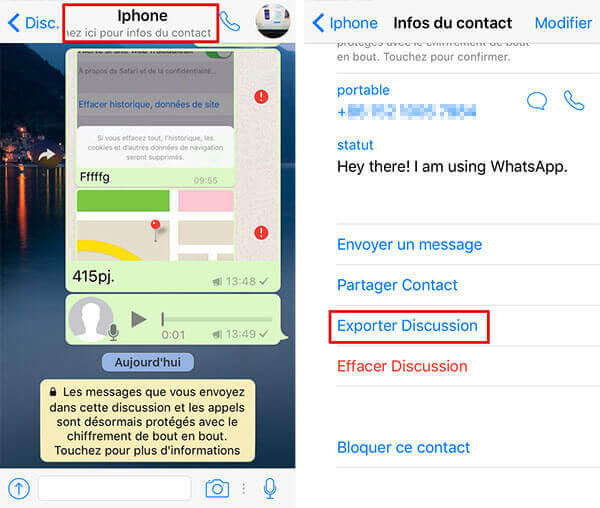 Sauvegarder les pièces-jointes WhatsApp avec Mail