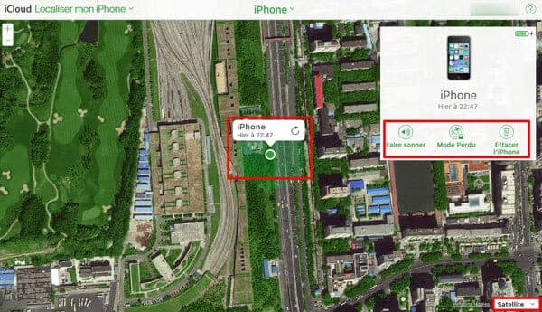 Nettoyer iPhone via Localiser mon iPhone