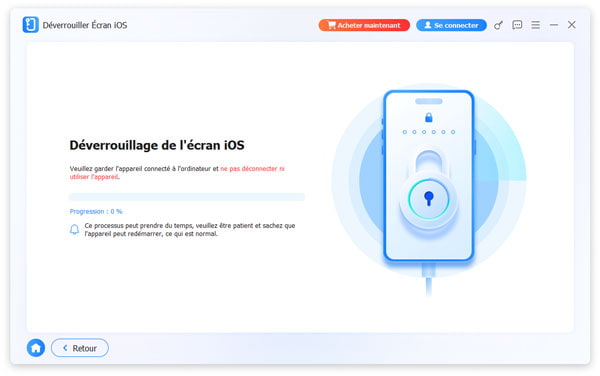 Déverrouillage de l'écran iOS